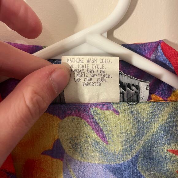 Vintage 1980s Joan Walters Floral Button-Up Blouse – Size M - Picture 11 of 11